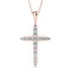 Round Diamond Journey Cross Pendant DiamondStatus
