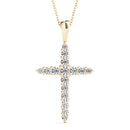 Round Diamond Journey Cross Pendant