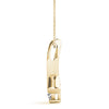 Round Diamond Ribbon Solitaire Pendant DiamondStatus