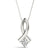 Round Diamond Ribbon Solitaire Pendant