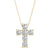 Round Diamond Cross Pendant Necklace