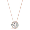Round Diamond Moon Pendant Necklace DiamondStatus