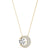 Round Diamond Moon Pendant Necklace
