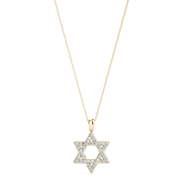 Star of David Diamond Pavé Pendant Necklace