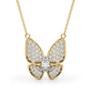Butterfly Oval Diamond Pavé Pendant DiamondStatus