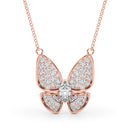 Butterfly Oval Diamond Pavé Pendant