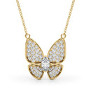 Butterfly Oval Diamond Pavé Pendant