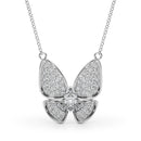 Butterfly Oval Diamond Pavé Pendant