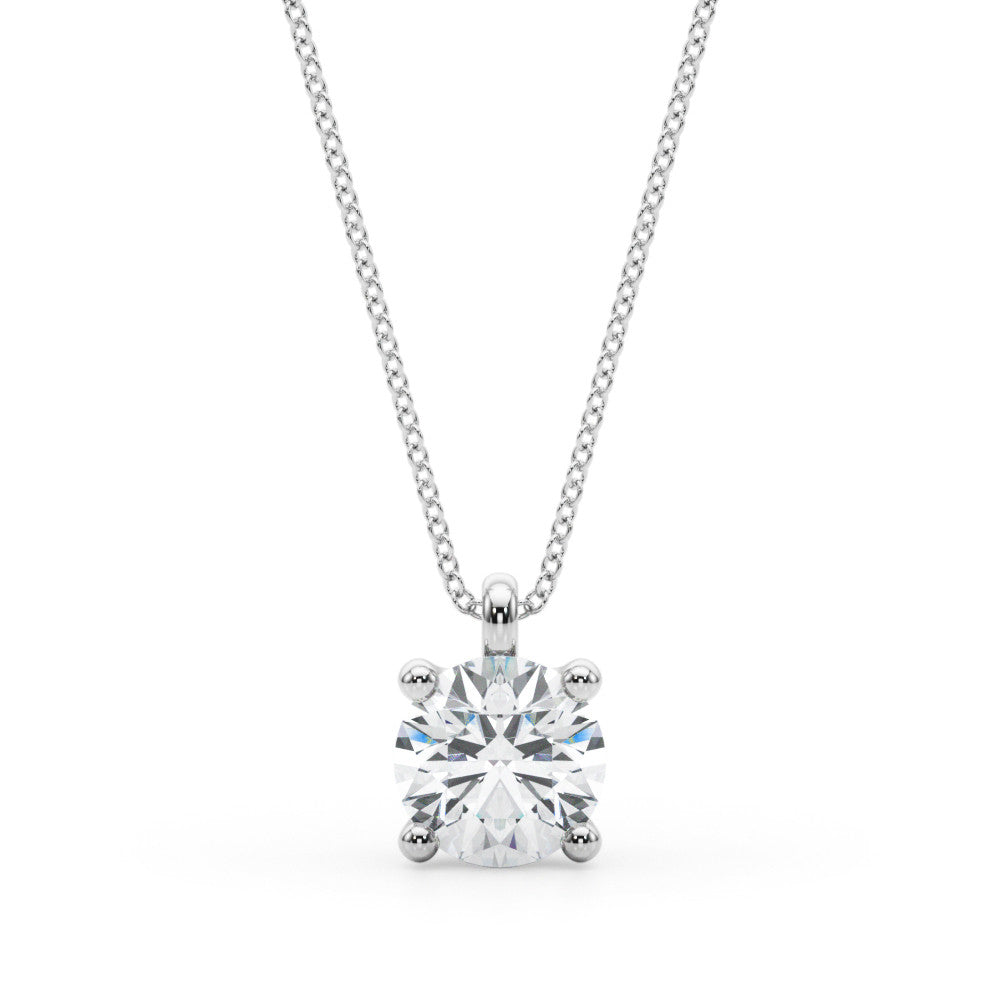Round Diamond Solitaire Pendant
