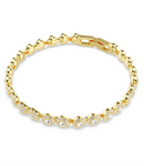 Swarovski Una Angelic Bracelet & Necklace Set Round Cut Gold 5720506