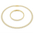 Swarovski Una Angelic Bracelet & Necklace Set Round Cut Gold 5720506