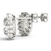 Oval Halo Floral Diamond Earrings DiamondStatus