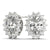 Oval Halo Floral Diamond Earrings