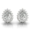 Pear Halo Floral Diamond Earrings DiamondStatus