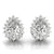 Pear Halo Floral Diamond Earrings
