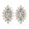 Marquise Halo Floral Diamond Earrings DiamondStatus