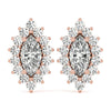 Marquise Halo Floral Diamond Earrings DiamondStatus