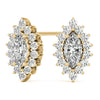 Marquise Halo Floral Diamond Earrings DiamondStatus