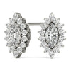 Marquise Halo Floral Diamond Earrings DiamondStatus