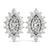 Marquise Halo Floral Diamond Earrings