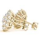Cluster Diamond Stud Earrings 0.52CT