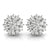 Cluster Diamond Stud Earrings 0.52CT