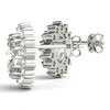 Oval Halo Floral Diamond Earrings DiamondStatus