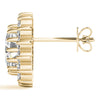 Oval Halo Floral Diamond Earrings DiamondStatus