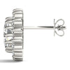 Oval Halo Floral Diamond Earrings DiamondStatus