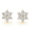 Floral Cluster Diamond Stud Earrings DiamondStatus