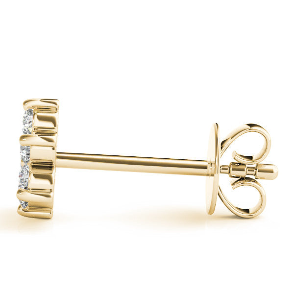 Floral Cluster Diamond Stud Earrings