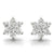 Floral Cluster Diamond Stud Earrings