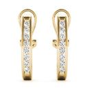 Round Diamond Hoop Earrings