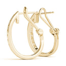 Round Diamond Hoop Earrings