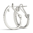 Round Diamond Hoop Earrings