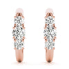 Round Three Stone Diamond Drop Earrings DiamondStatus