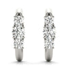 Round Three Stone Diamond Drop Earrings DiamondStatus