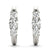Round Three Stone Diamond Drop Earrings