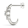 Round Three Stone Diamond Drop Earrings DiamondStatus
