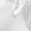 Round Three Stone Diamond Drop Earrings DiamondStatus