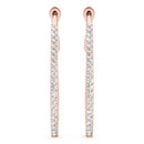 Round Pavé Diamond Hoop Earrings