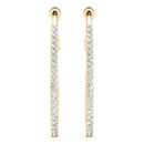 Round Pavé Diamond Hoop Earrings