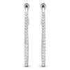 Round Pavé Diamond Hoop Earrings DiamondStatus