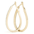 Round Pavé Diamond Hoop Earrings