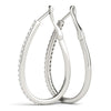 Round Pavé Diamond Hoop Earrings DiamondStatus