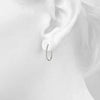 Round Pavé Diamond Hoop Earrings DiamondStatus