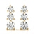 Round Three Stone Diamond Earrings