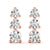 Round Three Stone Diamond Earrings