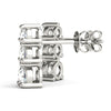 Round Three Stone Diamond Earrings DiamondStatus