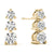 Round Three Stone Diamond Earrings